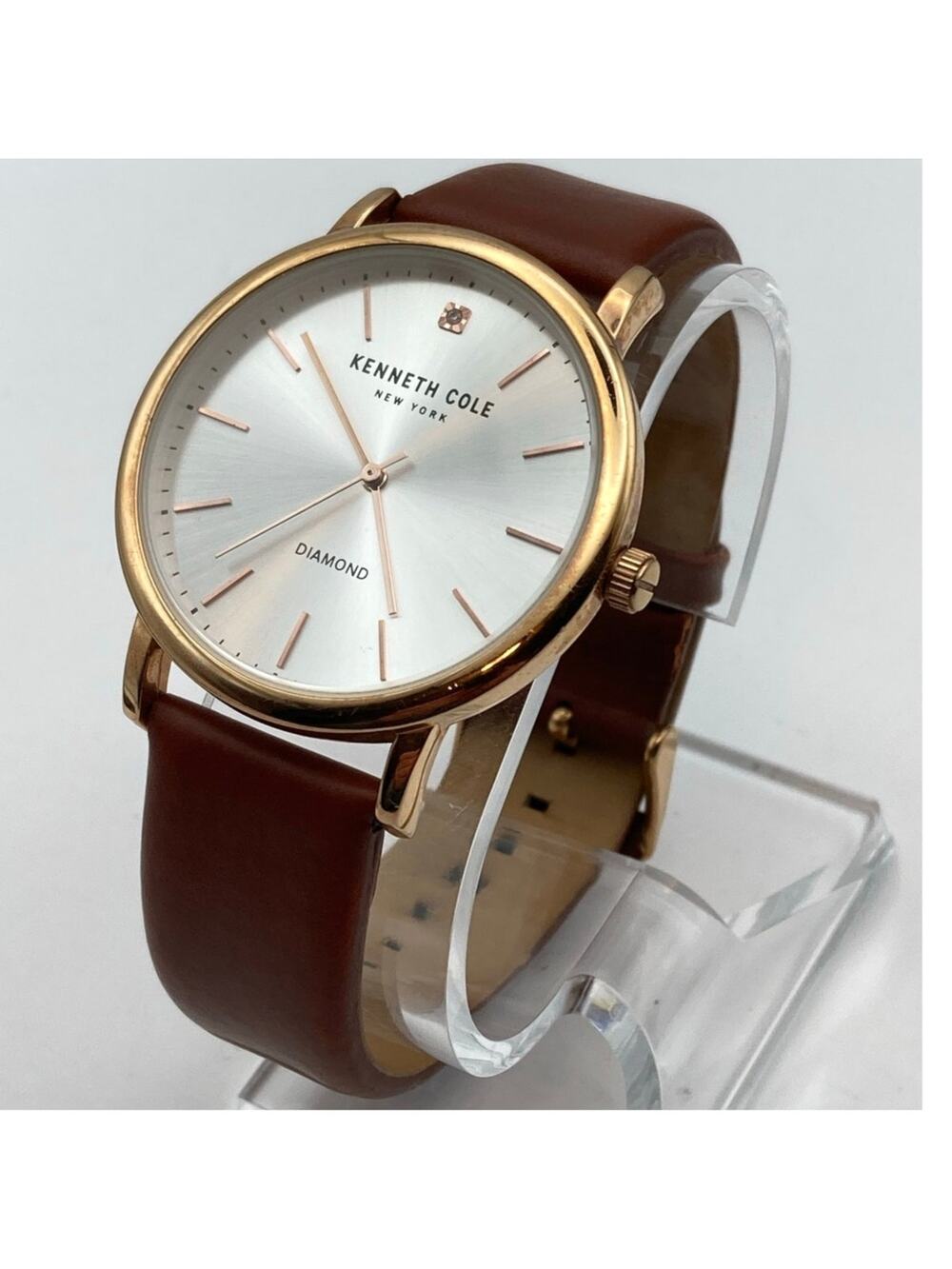 Kenneth Cole Diamond New York Men's Watch 40mm - New Battery WR 3ATM Adjustable